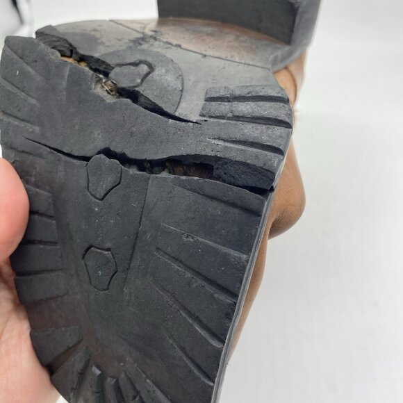 *FOR REPAIR/READ* Bed Stu Boots Men 10.5 Distressed Leather Square Toe Ankle Zip - Picture 15 of 16